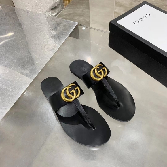 Gucci Black and Gold Women's Sandals